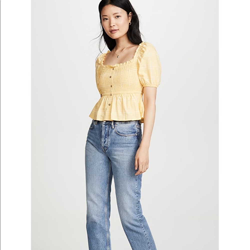 The fifth label hummingbird checked top